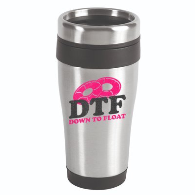 Funny River Tubing Down To Float Summer Float Trip 16oz Travel Tumbler