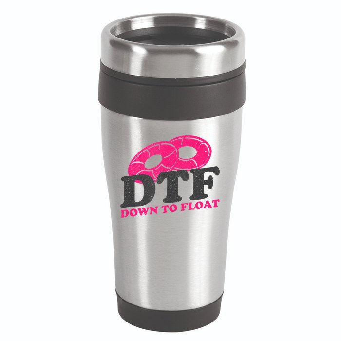 Funny River Tubing Down To Float Summer Float Trip 16oz Travel Tumbler
