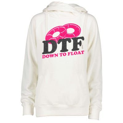 Funny River Tubing Down To Float Summer Float Trip Womens Funnel Neck Pullover Hood