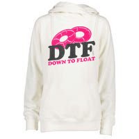 Funny River Tubing Down To Float Summer Float Trip Womens Funnel Neck Pullover Hood