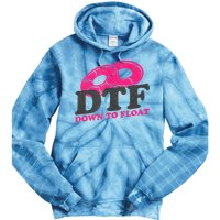 Funny River Tubing Down To Float Summer Float Trip Tie Dye Hoodie