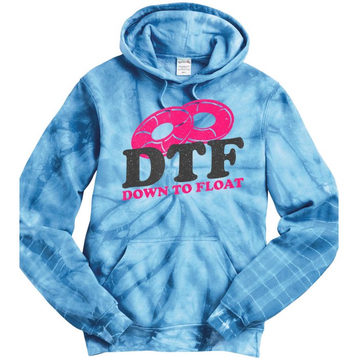 Funny River Tubing Down To Float Summer Float Trip Tie Dye Hoodie