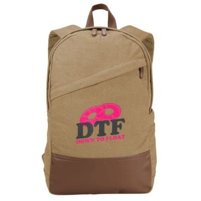 Funny River Tubing Down To Float Summer Float Trip Cotton Canvas Backpack