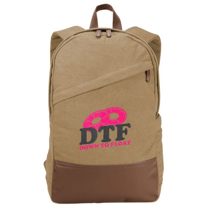 Funny River Tubing Down To Float Summer Float Trip Cotton Canvas Backpack