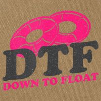 Funny River Tubing Down To Float Summer Float Trip Cotton Canvas Backpack
