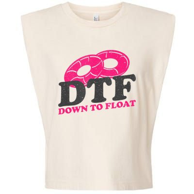 Funny River Tubing Down To Float Summer Float Trip Garment-Dyed Women's Muscle Tee