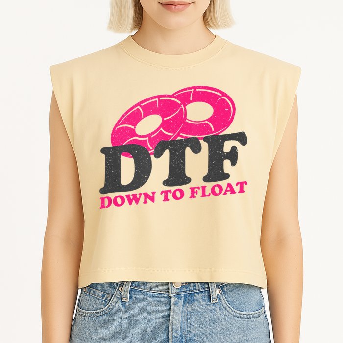 Funny River Tubing Down To Float Summer Float Trip Garment-Dyed Women's Muscle Tee
