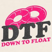 Funny River Tubing Down To Float Summer Float Trip Garment-Dyed Women's Muscle Tee
