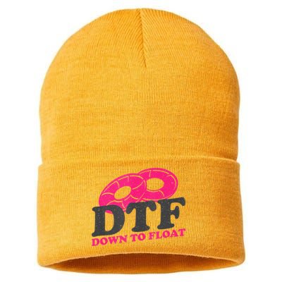 Funny River Tubing Down To Float Summer Float Trip Sustainable Knit Beanie