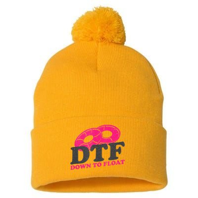 Funny River Tubing Down To Float Summer Float Trip Pom Pom 12in Knit Beanie