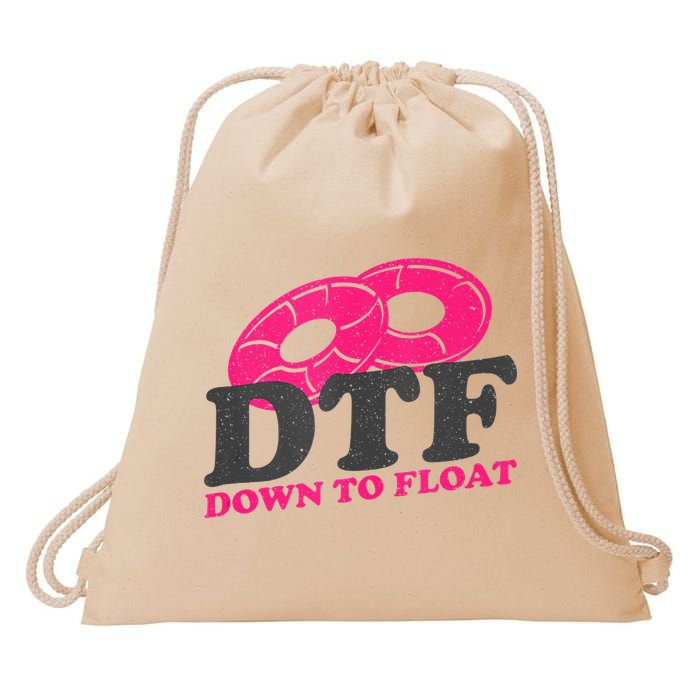 Funny River Tubing Down To Float Summer Float Trip Drawstring Bag