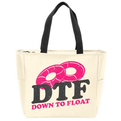 Funny River Tubing Down To Float Summer Float Trip Zip Tote Bag