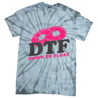Funny River Tubing Down To Float Summer Float Trip Tie-Dye T-Shirt