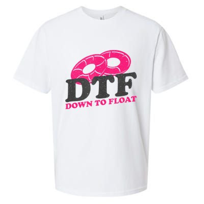 Funny River Tubing Down To Float Summer Float Trip Sueded Cloud Jersey T-Shirt