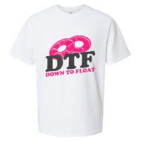 Funny River Tubing Down To Float Summer Float Trip Sueded Cloud Jersey T-Shirt
