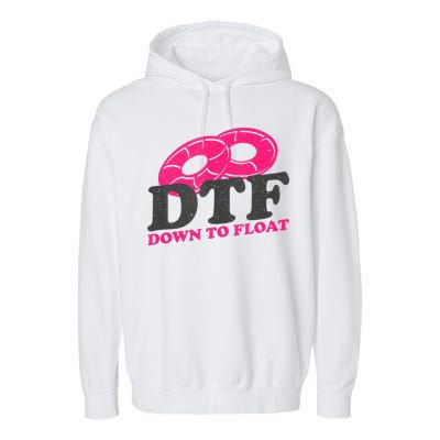 Funny River Tubing Down To Float Summer Float Trip Garment-Dyed Fleece Hoodie