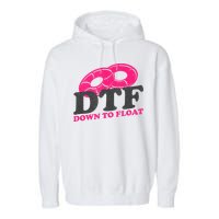 Funny River Tubing Down To Float Summer Float Trip Garment-Dyed Fleece Hoodie
