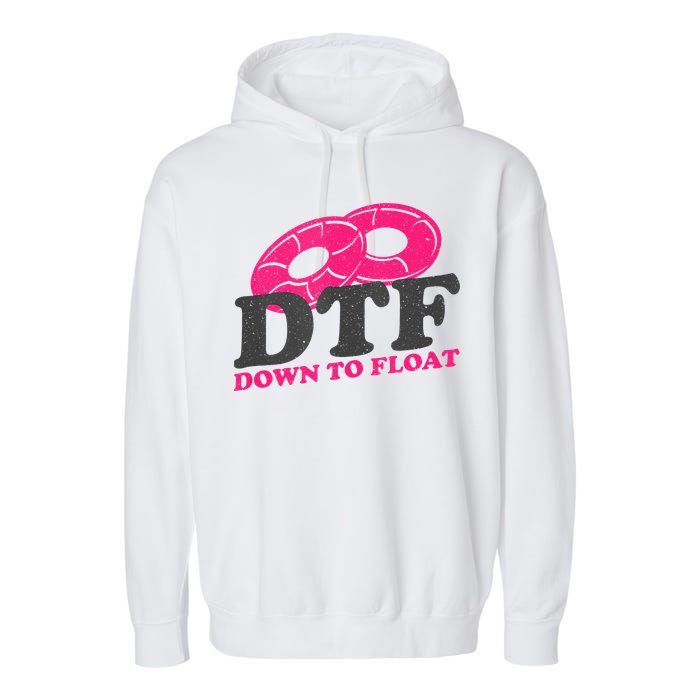 Funny River Tubing Down To Float Summer Float Trip Garment-Dyed Fleece Hoodie