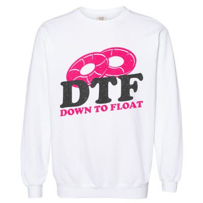 Funny River Tubing Down To Float Summer Float Trip Garment-Dyed Sweatshirt