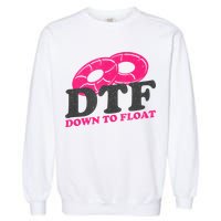 Funny River Tubing Down To Float Summer Float Trip Garment-Dyed Sweatshirt