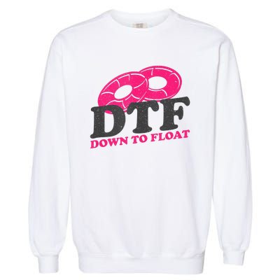 Funny River Tubing Down To Float Summer Float Trip Garment-Dyed Sweatshirt