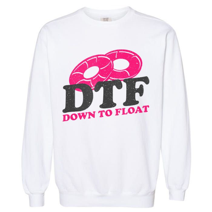 Funny River Tubing Down To Float Summer Float Trip Garment-Dyed Sweatshirt