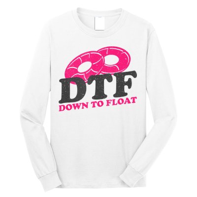 Funny River Tubing Down To Float Summer Float Trip Long Sleeve Shirt