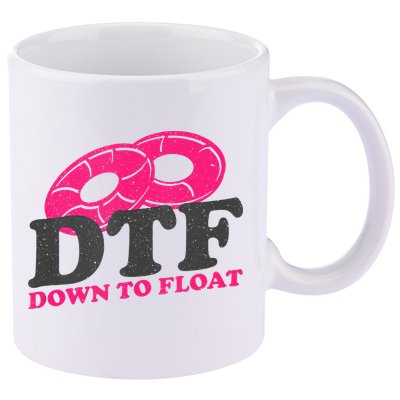 Funny River Tubing Down To Float Summer Float Trip 11oz C Handle Ceramic Mug