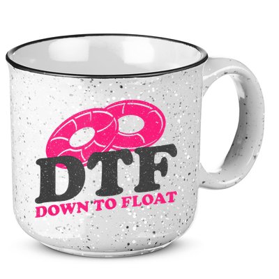 Funny River Tubing Down To Float Summer Float Trip 15oz Campfire Ceramic Mug
