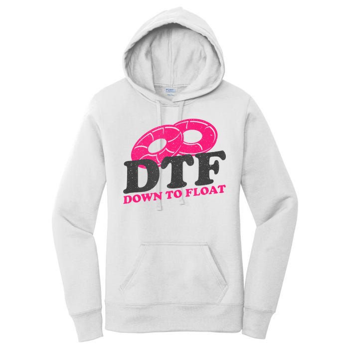 Funny River Tubing Down To Float Summer Float Trip Women's Pullover Hoodie