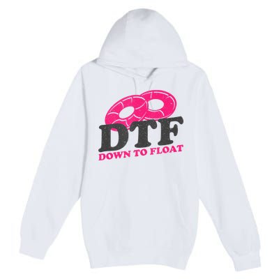 Funny River Tubing Down To Float Summer Float Trip Premium Pullover Hoodie