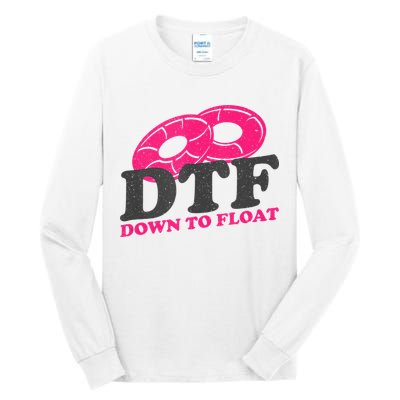 Funny River Tubing Down To Float Summer Float Trip Tall Long Sleeve T-Shirt