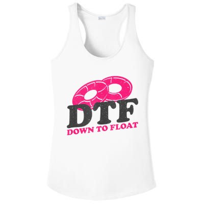 Funny River Tubing Down To Float Summer Float Trip Ladies PosiCharge Competitor Racerback Tank