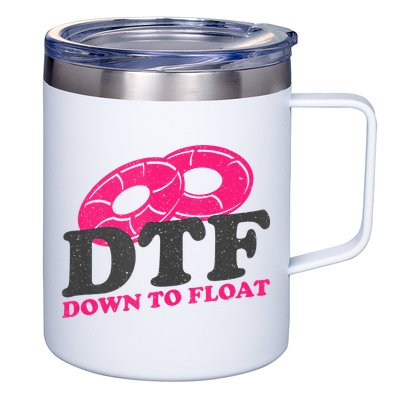 Funny River Tubing Down To Float Summer Float Trip 12oz Stainless Steel Coffee Mug