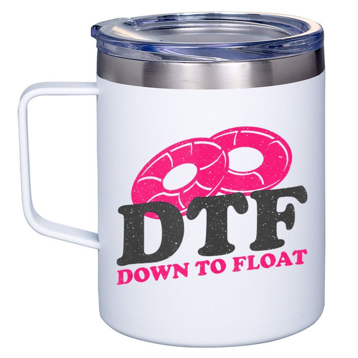 Funny River Tubing Down To Float Summer Float Trip 12oz Stainless Steel Coffee Mug