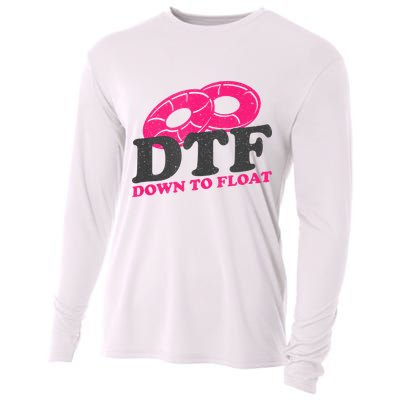 Funny River Tubing Down To Float Summer Float Trip Cooling Performance Long Sleeve Crew