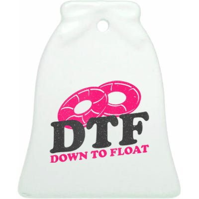 Funny River Tubing Down To Float Summer Float Trip Ceramic Bell Ornament