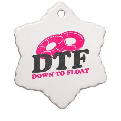 Funny River Tubing Down To Float Summer Float Trip Ceramic Star Ornament