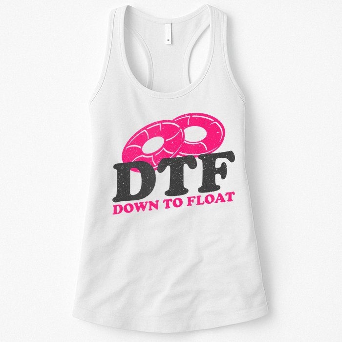 Funny River Tubing Down To Float Summer Float Trip Womens Tank Top