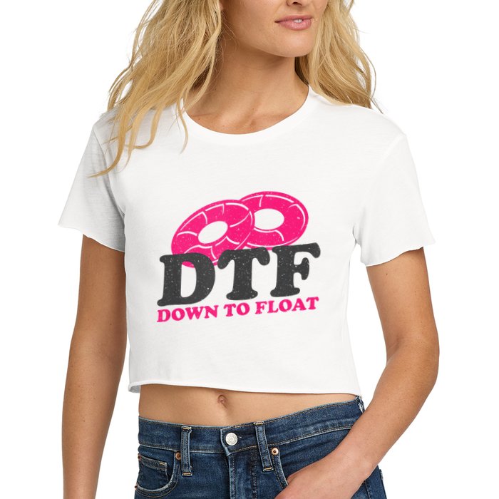 Funny River Tubing Down To Float Summer Float Trip Crop Top