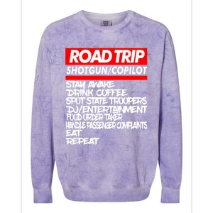 Family Road Trip Meaningful Gift Funny Vacation Summer Outdoors Meaningful Gift Colorblast Crewneck Sweatshirt