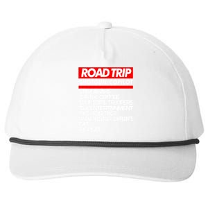 Family Road Trip Meaningful Gift Funny Vacation Summer Outdoors Meaningful Gift Snapback Five-Panel Rope Hat