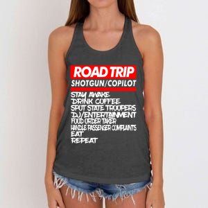 Family Road Trip Meaningful Gift Funny Vacation Summer Outdoors Meaningful Gift Women's Knotted Racerback Tank