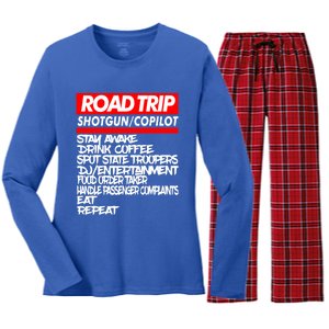 Family Road Trip Meaningful Gift Funny Vacation Summer Outdoors Meaningful Gift Women's Long Sleeve Flannel Pajama Set 