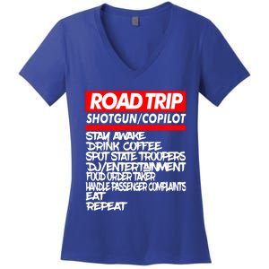 Family Road Trip Meaningful Gift Funny Vacation Summer Outdoors Meaningful Gift Women's V-Neck T-Shirt