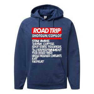 Family Road Trip Meaningful Gift Funny Vacation Summer Outdoors Meaningful Gift Performance Fleece Hoodie