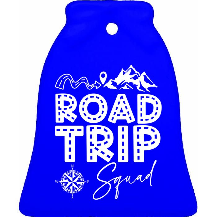 Family Road Trip Crew Cute Gift Road Trip Squad Cool Gift Ceramic Bell Ornament