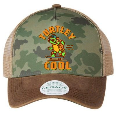 Funny Retro Turtley Cool Skateboarding Turtle Legacy Tie Dye Trucker Hat