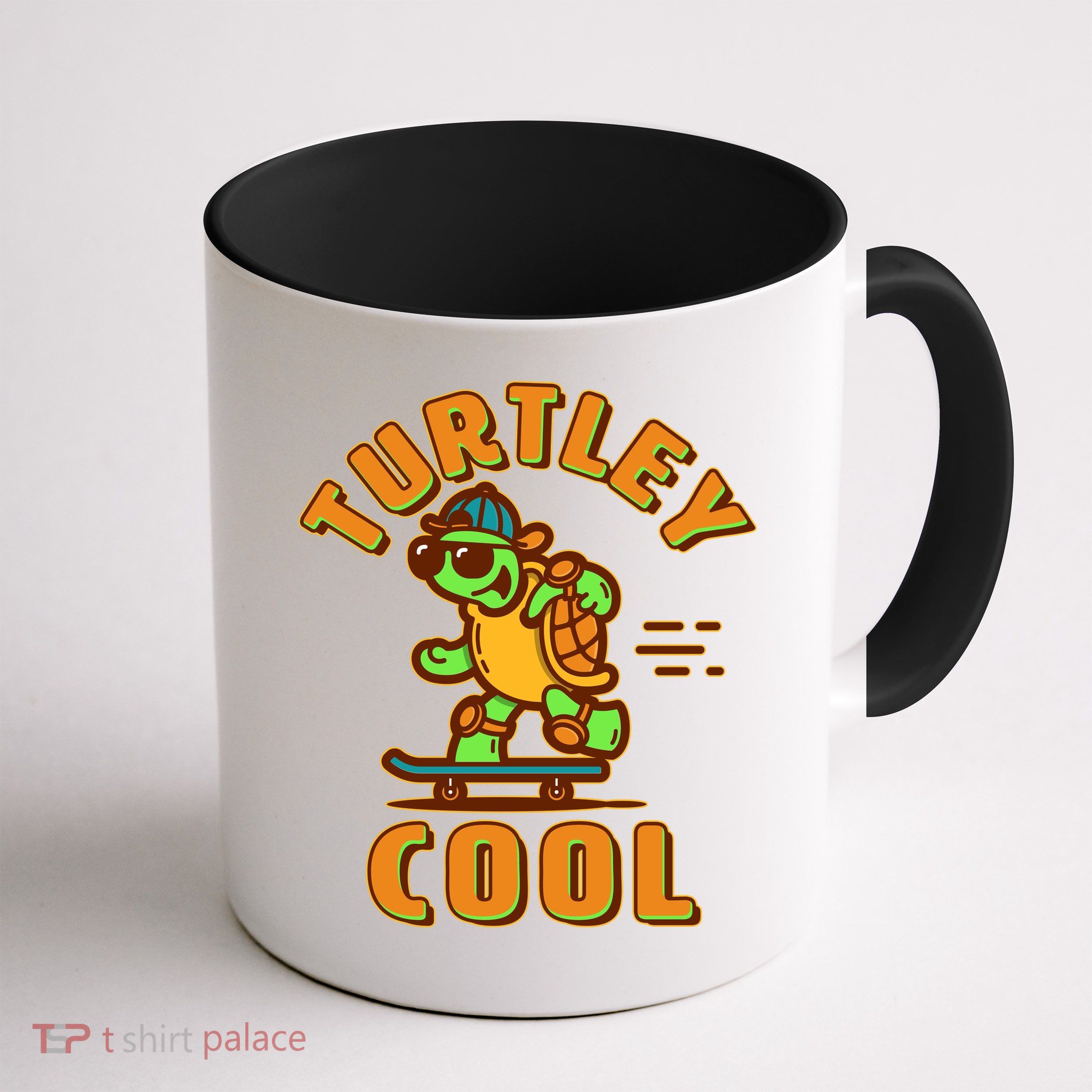 Funny Retro Turtley Cool Skateboarding Turtle Mug