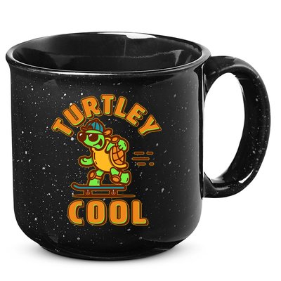 Funny Retro Turtley Cool Skateboarding Turtle 15oz Campfire Ceramic Mug